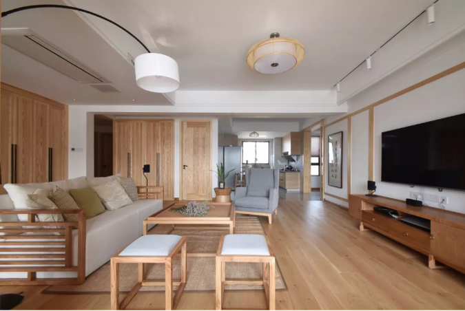 新中式客厅,这样吊顶很简单,却也有档次感 新中式客厅,这样吊顶很简单,却也有档次感